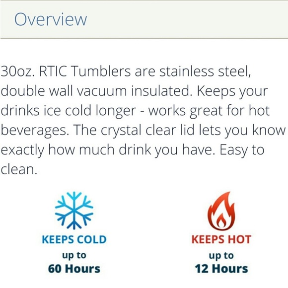 RTIC Black 30 oz. Insulated Tumbler - Picture 9 of 9